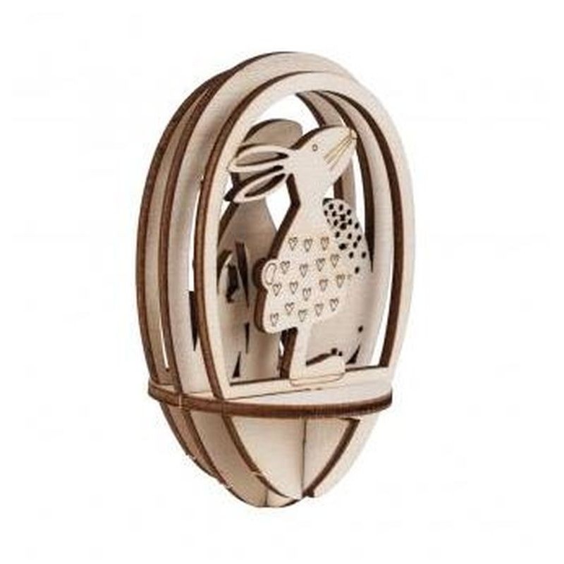 Houten steker Happy Spring FSC  naturel