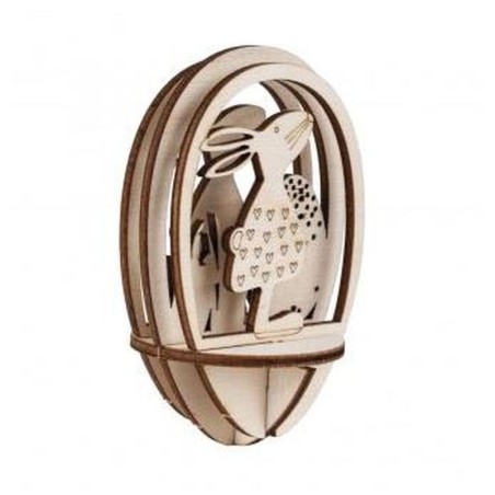 Houten steker Happy Spring FSC  naturel