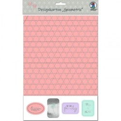 DESIGNKARTON GEOMETRIC 200G.A4,5BL.