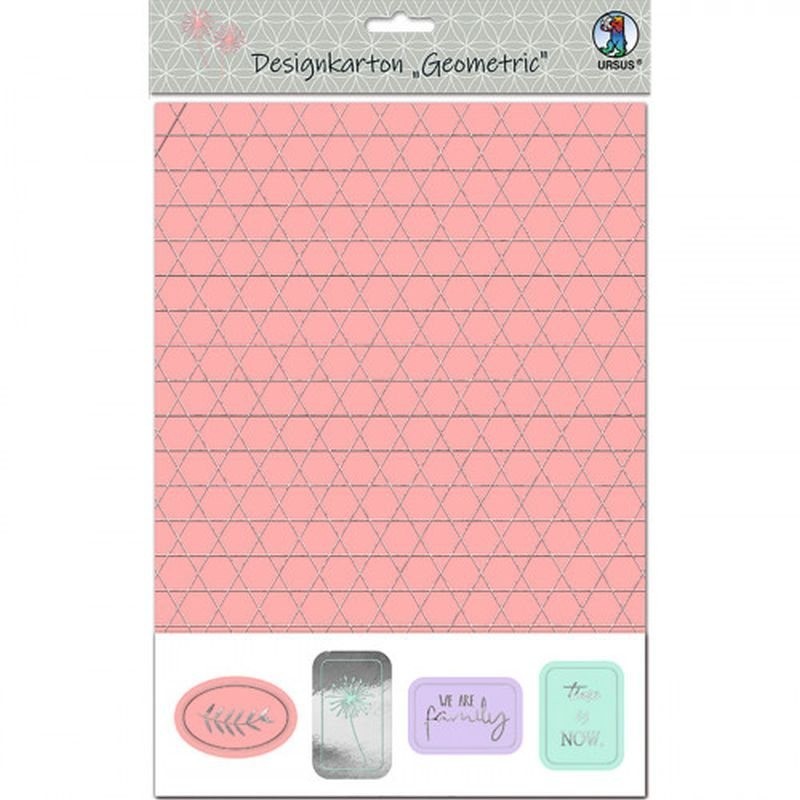 DESIGNKARTON GEOMETRIC 200G.A4,5BL.