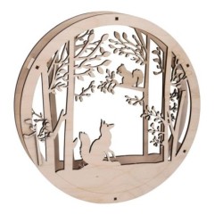 Houten krans Bos FSC Mix Credit, 30cm  naturel