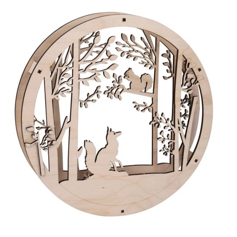 Houten krans Bos FSC Mix Credit, 30cm  naturel
