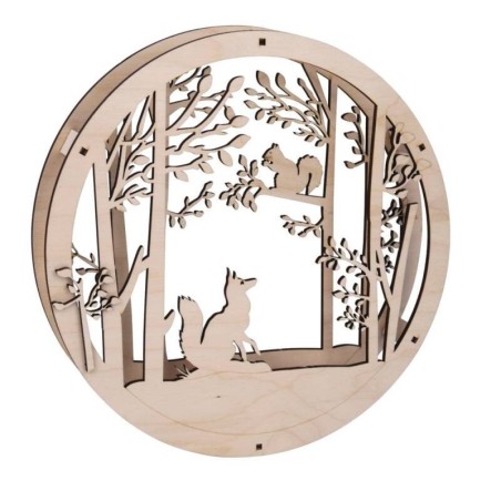 Houten krans Bos FSC Mix Credit, 30cm  naturel