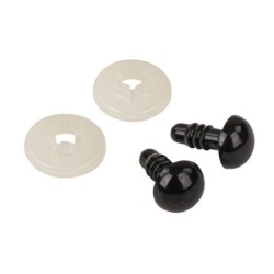 Oog Veiligh. zwart 10 mm   /5 paar