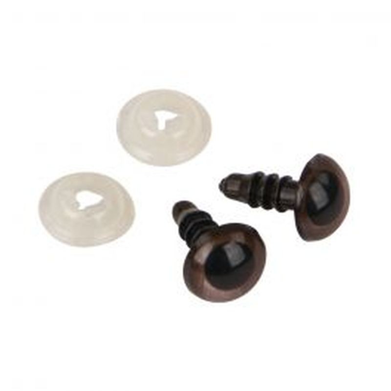 Oog Veiligh. d'bruin  8 mm   /5 paar
