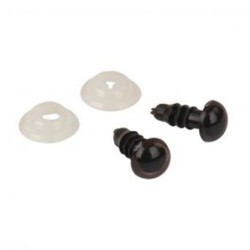 Oog Veiligh. d' bruin  6 mm   /5 paar