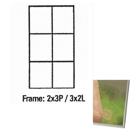 Pixel kader aluminium 2x3p   702034