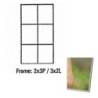 Pixel kader aluminium 2x3p   702034