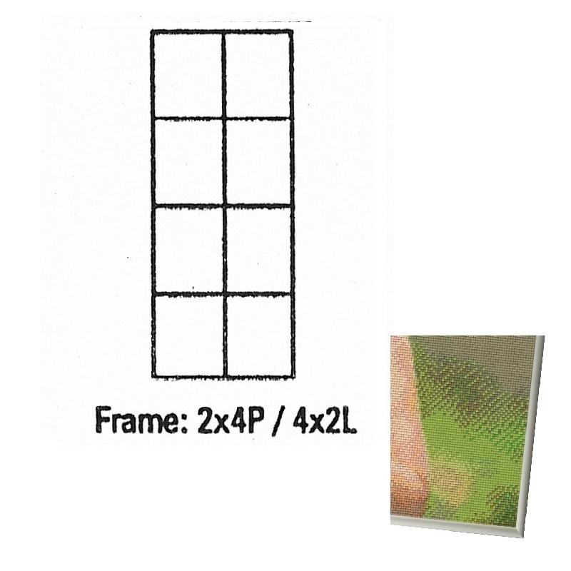 Pixel kader aluminium 2x4p   702044