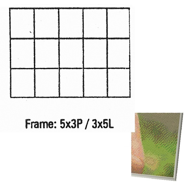 Pixel kader aluminium 5x3p   705034