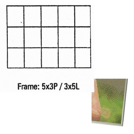 Pixel kader aluminium 5x3p   705034