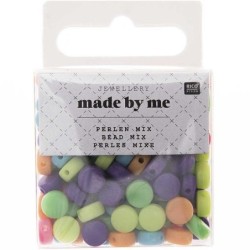 BEAD MIX, ROUND, MULTICOLOUR 165 PCS