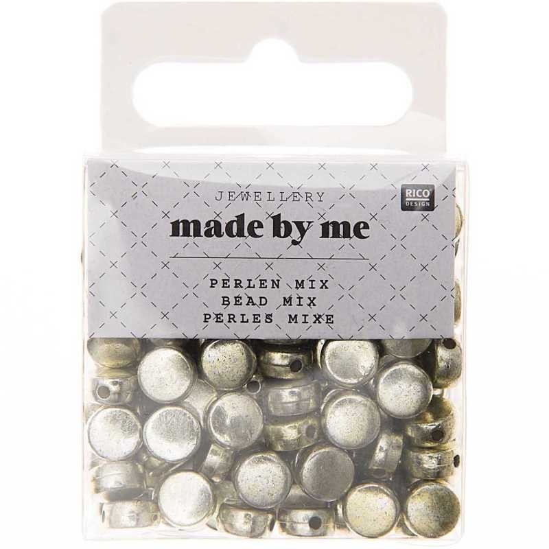 BEADS, ROUND, GOLD 165 PCS