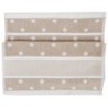 DH Gastendoek 30x50 beige/Wit bollen