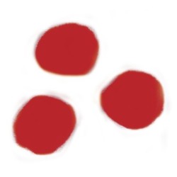 Pompons 15mm  rood           60stuks