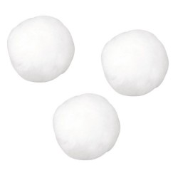 Pompons  20mm wit     50st