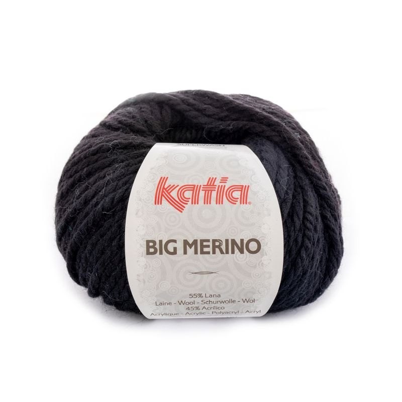 BIG MERINO 2 zwart            100gr.