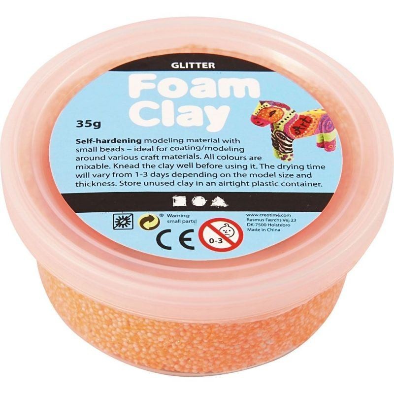 Foam Clay 35gr.  oranje glitter