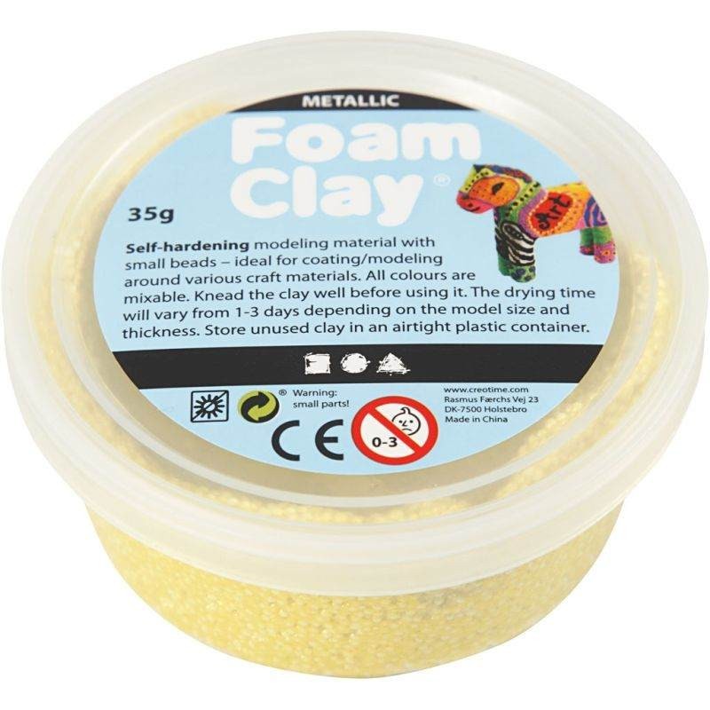 Foam Clay 35gr.  geel metallic