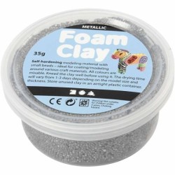 Foam Clay 35gr.  zilver glitter