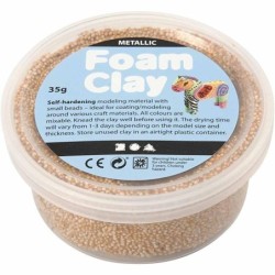 Foam Clay 35gr.  goud glitter metall