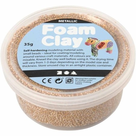 Foam Clay 35gr.  goud glitter metall