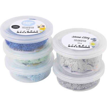 Stone Clay Mix, blauw/groen harmonie, 1 doos