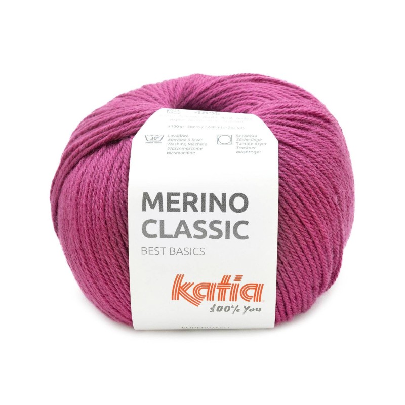 MERINO CLASSIC 102  framboise 100gr
