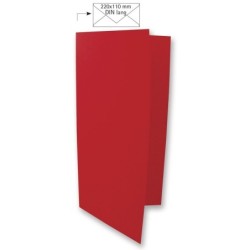 Dubbele kaart lang klassiek rood 5st