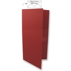 Dubbele kaart lang bordeaux   /5st
