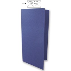Dubbele kaart lang royalblauw /5st