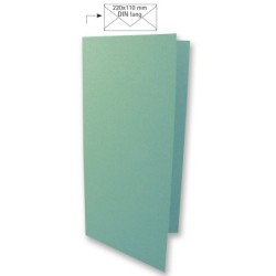 Dubbele kaart lang turquoise    /5st