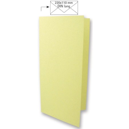 Dubbele kaart lang pastelgroen  /5st
