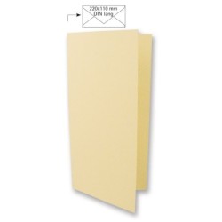 Dubbele kaart lang beige    /5st