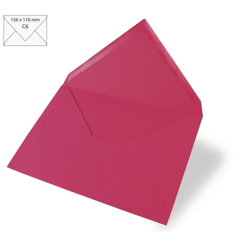 Envelop C6 15,6x11cm fushia    /5st