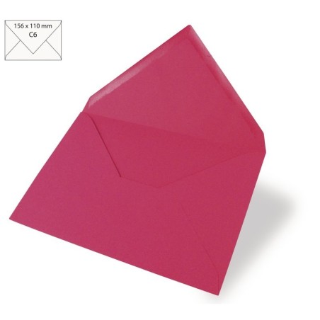 Envelop C6 15,6x11cm fushia    /5st