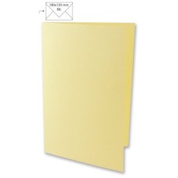 Dubbele kaart B6 beige     /5st