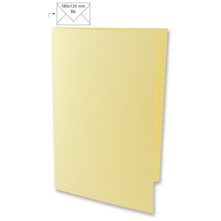 Dubbele kaart B6 beige     /5st