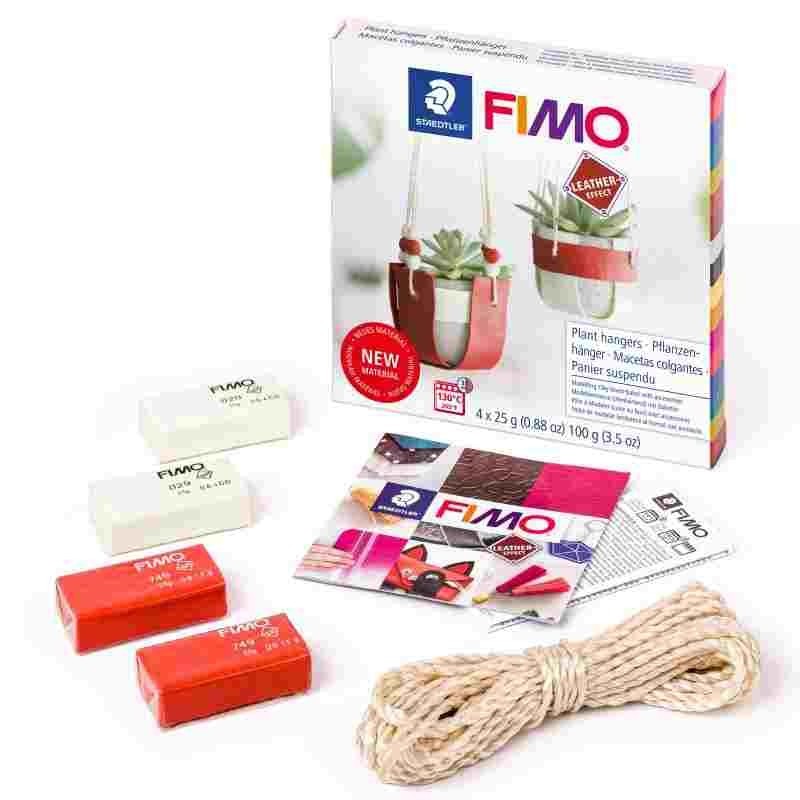 Fimo leather-effect DIY set - plant hanger kit