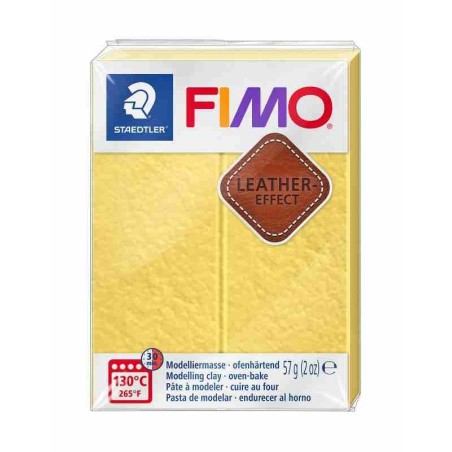 Fimo leather-effect 57 g saffraan geel