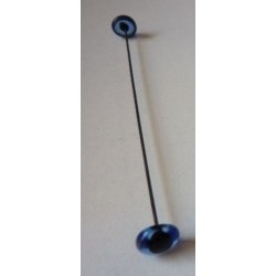Oog glazen oog 7mm blauw      1 paar