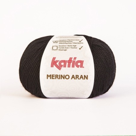 MERINO ARAN 2 zwart           100gr.