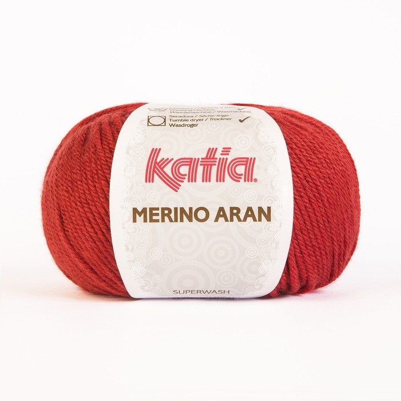 MERINO ARAN 21 rood           100gr.