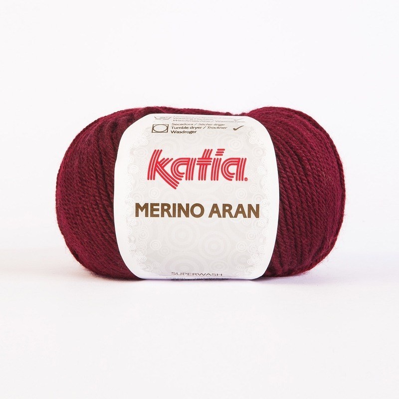 MERINO ARAN 23 bordeaux       100gr.