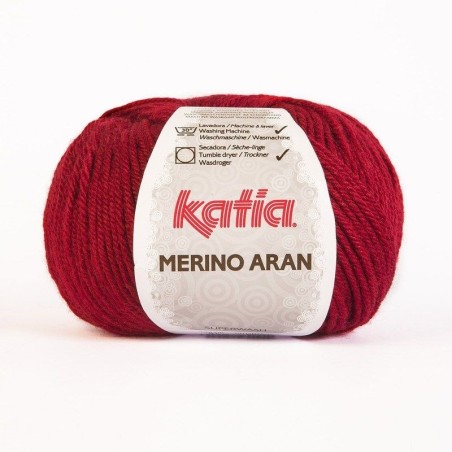MERINO ARAN 51 donker rood    100gr.