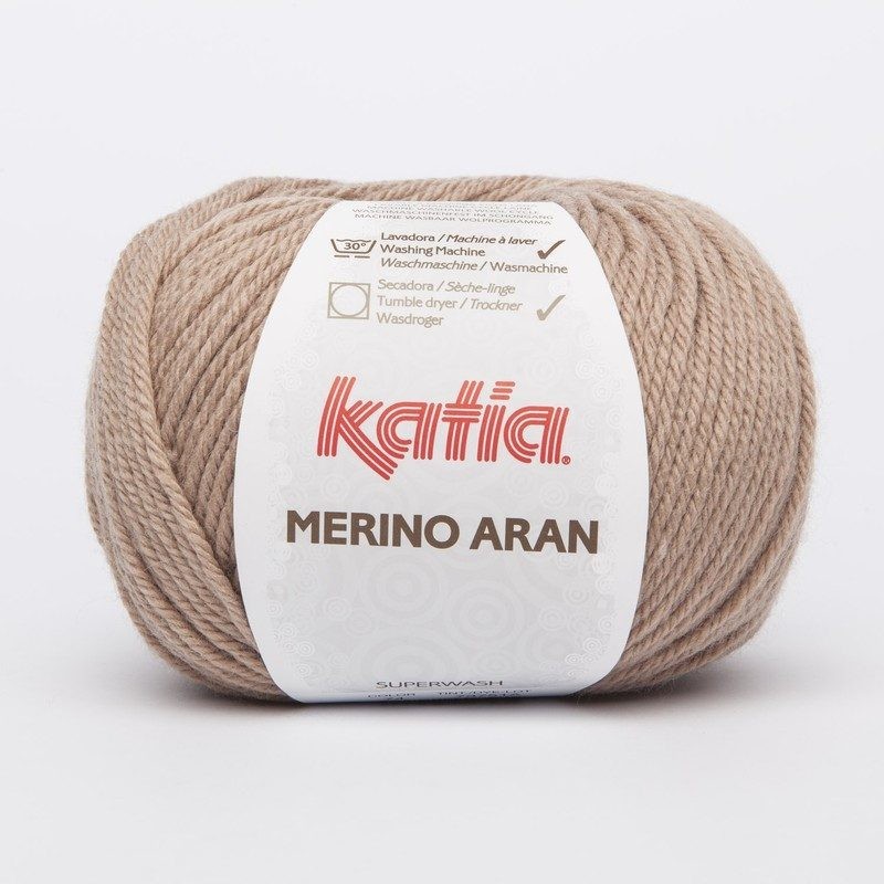 MERINO ARAN 74 donker beige   100gr.