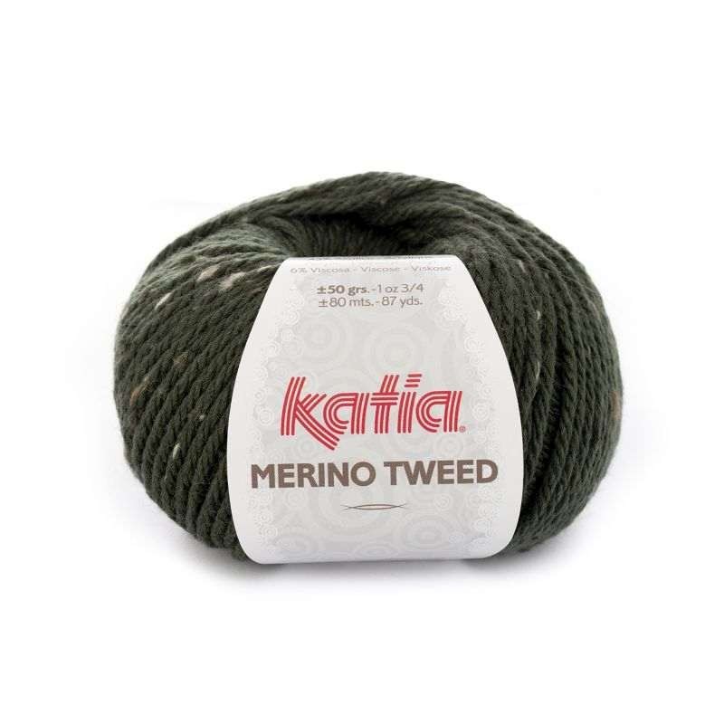 MERINO TWEED donker groen  310        50gr