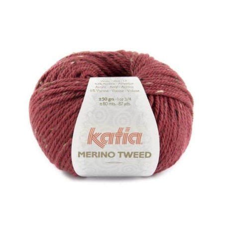 MERINO TWEED 315 framboosrood 50 gr