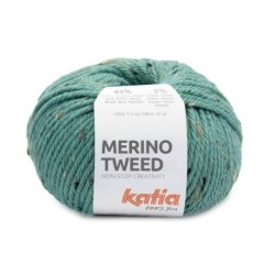 MERINO TWEED 320 donker reseda-groen 50 gr
