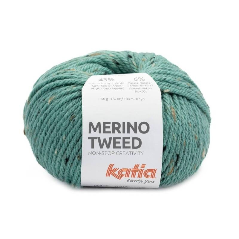 MERINO TWEED 320 donker reseda-groen 50 gr